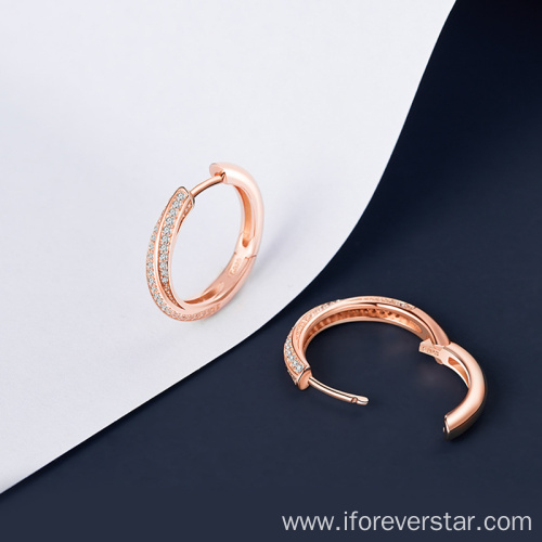 Trendy Twisted Gold Plated Sterling Silver 925 Earrings